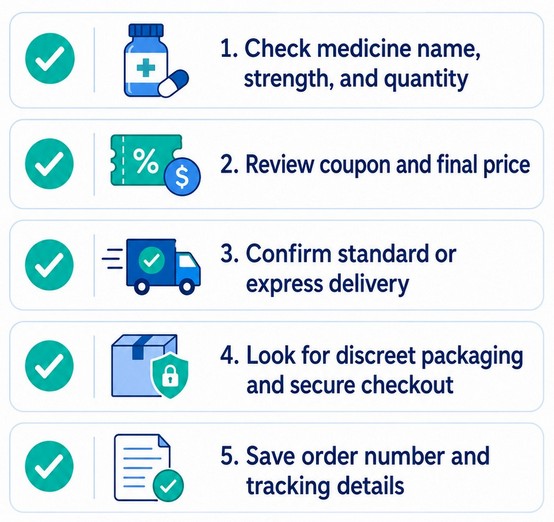 Trust Pharmacy order safety checklist